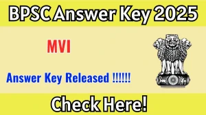 BPSC MVI Answer Key 2025 Released – Download at bpsc.bihar.gov.in