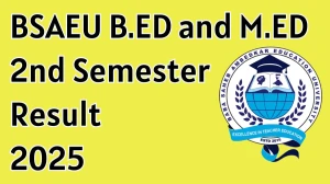 BSAEU B.ED and M.ED 2nd Semester Result 2025 Out at bsaeu.net.in Direct Link to Download Result
