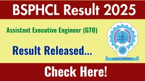 BSPHCL Assistant Executive Engineer (GTO) Result 2025 Out at bsphcl.co.in, Direct Link to Download Result PDF Here BSPHCL Assistant Executive Engineer (GTO) Result 2025 Out at bsphcl.co.in, Direct Link to Download Result PDF Here