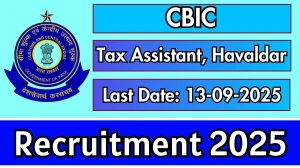 CBIC Recruitment 2025 - Apply Offline for 11 Tax Assistant, Havaldar Posts