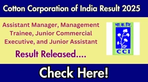 CCI JCE Result 2025 Out at cotcorp.org.in, Direct Link to Download Result PDF Here