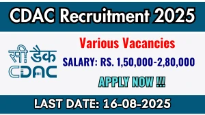 CDAC Recruitment 2025 - Apply Online for Mission Coordinator, Senior Manager and More Posts