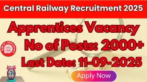 Central Railway Apprentices Recruitment 2025 - Apply Online for 2418 Posts