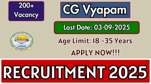 CG Vyapam Staff Nurse Recruitment 2025 - Apply Online for 225 Posts