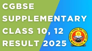 CGBSE Supplementary Class 10, 12 Result 2025 Out at cgbse.nic.in Direct Link to Download Result