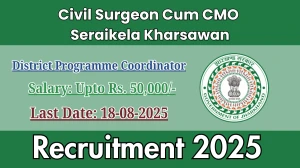 Civil Surgeon Cum CMO Seraikela Kharsawan District Programme Coordinator Recruitment 2025 - Apply Offline Civil Surgeon Cum CMO Seraikela Kharsawan District Programme Coordinator Recruitment 2025 - Apply Offline