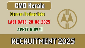 CMD Kerala German Trainer Recruitment 2025 - Apply Online