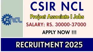 CSIR NCL Project Associate I Recruitment 2025 - Apply Online CSIR NCL Project Associate I Recruitment 2025 - Apply Online