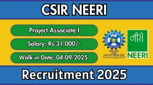 CSIR NEERI Project Associate I Recruitment 2025 – Walk in for 01 Posts