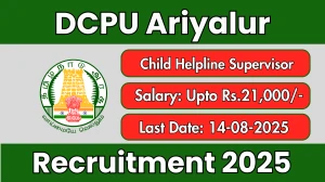 DCPU Ariyalur Child Helpline Supervisor Recruitment 2025 - Apply Offline