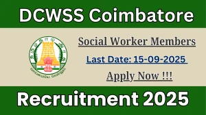 DCWSS Coimbatore Social Worker Members Recruitment 2025 - Apply Offline