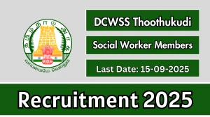 DCWSS Thoothukudi Social Worker Members Recruitment 2025 - Apply Offline