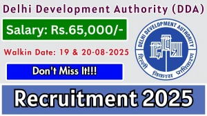 DDA Recruitment 2025 – Walk in for Architect, Urban Designer and More Posts