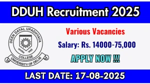 DDUH Recruitment 2025 - Apply Online for 11 Medical Officer, Staff Nurse and More Posts