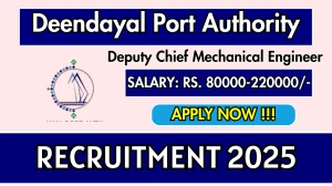 Deendayal Port Authority Deputy Chief Mechanical Engineer Recruitment 2025 - Apply Online Deendayal Port Authority Deputy Chief Mechanical Engineer Recruitment 2025 - Apply Online