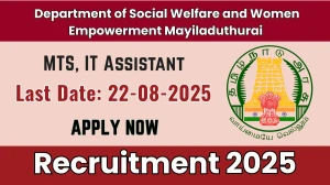 Department of Social Welfare and Women Empowerment Mayiladuthurai Recruitment 2025 - Apply Offline for 03 MTS, IT Assistant Posts