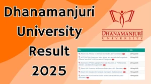 Dhanamanjuri University Result 2025 Released at dmu.ac.in Direct Link to Download 1st Semester Result