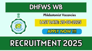 DHFWS WB Phlebotomist Recruitment 2025 - Apply Online