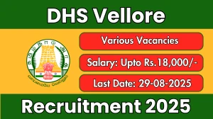 DHS Vellore Recruitment 2025 - Apply Offline for 53 Staff Nurse, Pharmacist and More Posts