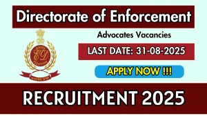 Directorate of Enforcement Advocates Recruitment 2025 - Apply Offline