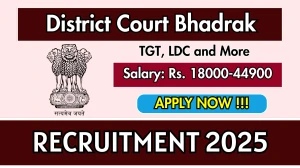 District Court Bhadrak Recruitment 2025 - Apply Offline for 35 Junior Typist, Stenographer and More Posts