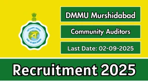 DMMU Murshidabad Community Auditors Recruitment 2025 - Apply Offline for 40 Posts