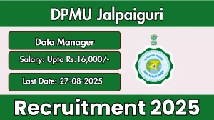 DPMU Jalpaiguri Data Manager Recruitment 2025 - Apply Offline
