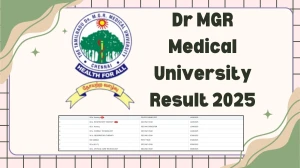 Dr MGR Medical University Result 2025 Released at tnmgrmuexam.ac.in Direct Link to Download 4th Semester Result