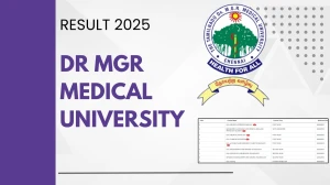 Dr MGR Medical University Result 2025 Released at tnmgrmuexam.ac.in Direct Link to Download First Year and 6th Semetser Result