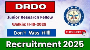 DRDO Junior Research Fellow Recruitment 2025 – Walk in for 05 Posts