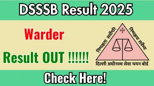 DSSSB Warder PET Result 2025 Out at dsssb.delhi.gov.in, Direct Link to Download Result PDF Here