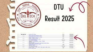 DTU Result 2025 Released at dtu.ac.in Direct Link to Download 2nd Semester Result