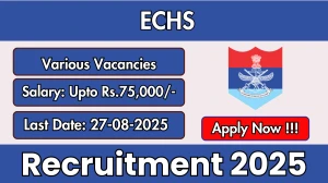 ECHS Recruitment 2025 - Apply Offline for 03 OIC Polyclinic, Lab Tech and More Posts