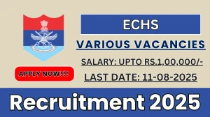 ECHS Recruitment 2025 - Apply Offline for 99 Medical Officer, Radiologist and More Posts