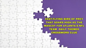Fast-flying bird of prey that soars high as the mascot for Atlanta's NFL team Daily Themed Crossword Clue Answer (12 August 2025): All Solutions & Hints