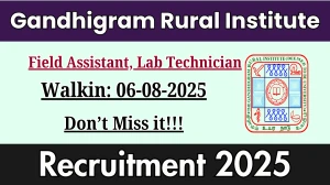 Gandhigram Rural Institute Recruitment 2025 – Walk in for Field Assistant, Lab Technician Posts