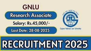 GNLU Research Associate Recruitment 2025 - Apply Offline GNLU Research Associate Recruitment 2025 - Apply Offline