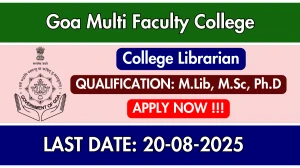 Goa Multi Faculty College Librarian Recruitment 2025 - Apply Offline Goa Multi Faculty College Librarian Recruitment 2025 - Apply Offline