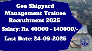 Goa Shipyard Management Trainee Recruitment 2025 - Apply Online for 32 Posts