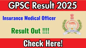 GPSC Insurance Medical Officer Result 2025 Out at gpsc.gujarat.gov.in, Direct Link to Download Result PDF Here GPSC Insurance Medical Officer Result 2025 Out at gpsc.gujarat.gov.in, Direct Link to Download Result PDF Here
