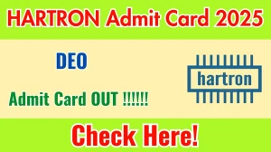 HARTRON DEO Admit Card 2025 OUT Download Link deployment.setchartron.in HARTRON DEO Admit Card 2025 OUT Download Link deployment.setchartron.in