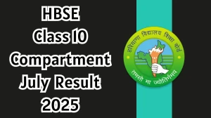 HBSE Class 10 Compartment July Result 2025 Out at bseh.org.in Direct Link to Download Result