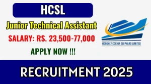 HCSL Junior Technical Assistant Recruitment 2025 - Apply Online HCSL Junior Technical Assistant Recruitment 2025 - Apply Online