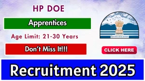 HP DOE Apprentices Recruitment 2025 - Apply Offline for 19 Posts