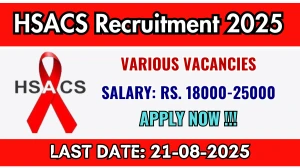 HSACS Recruitment 2025 - Apply Offline for 06 Lab Technician, Staff Nurse and More Posts