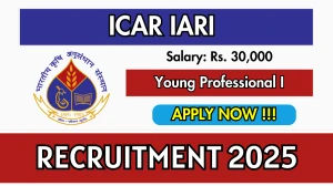 ICAR IARI Young Professional I Recruitment 2025 - Apply Offline ICAR IARI Young Professional I Recruitment 2025 - Apply Offline