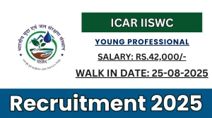 ICAR IISWC Young Professional ll Recruitment 2025 – Walk in