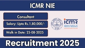 ICMR NIE Consultant Recruitment 2025 – Walk in