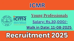 ICMR Young Professionals Recruitment 2025 – Walk in