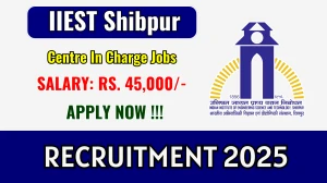 IIEST Shibpur Centre In Charge Recruitment 2025 - Apply Offline